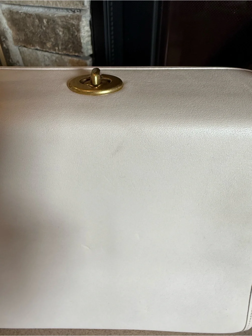 Coach Vintage White Structured Top-Handle Shoulder Bag